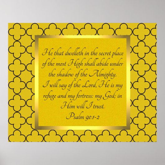 Poster psalm 91:1-2 (Voorkant)