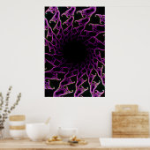 Poster: Psychedelic Fractal Vortex Poster (Keuken)