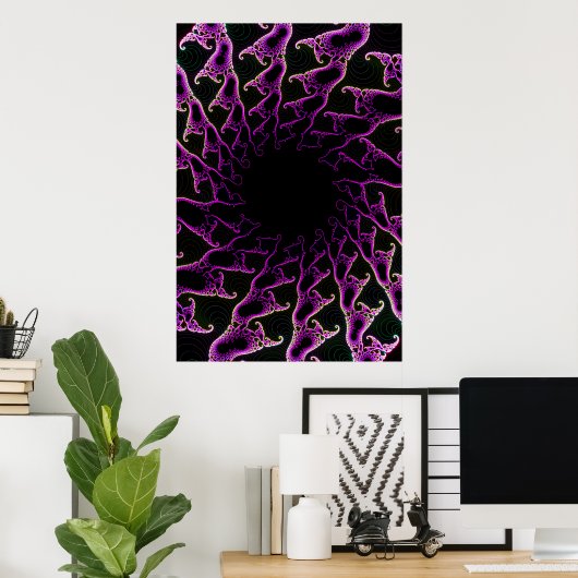 Poster: Psychedelic Fractal Vortex Poster (Thuiskantoor)