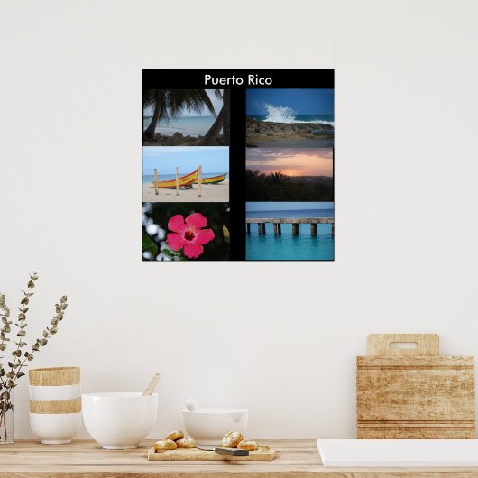 Poster Puerto Rico (Keuken)