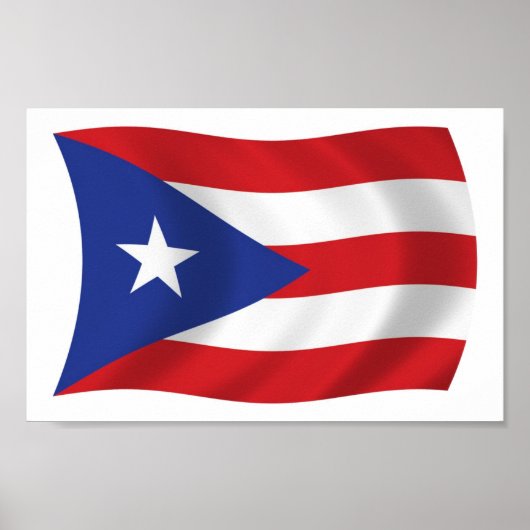 Poster Puerto Rico Flag Print (Voorkant)