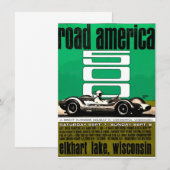 Poster ,Race America 500, Elkhart Lake Kaart (Voorkant / Achterkant)