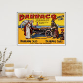 Poster raceauto's: Darracq Car-reclame (Keuken)