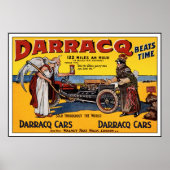  Poster raceauto's: Darracq Car-reclame (Voorkant)