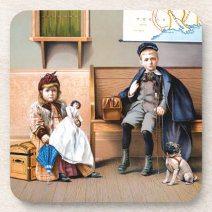 POSTER RAILROAD, 1898 DRANKJES ONDERZETTER