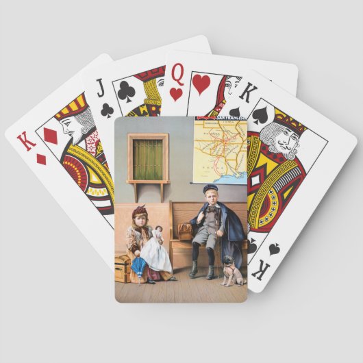 POSTER RAILROAD, 1898 SPEELKAARTEN (Achterkant)