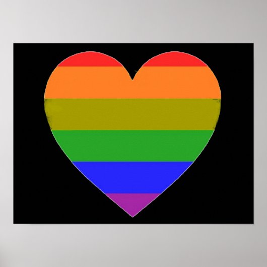 Poster Rainbow Heart (Voorkant)