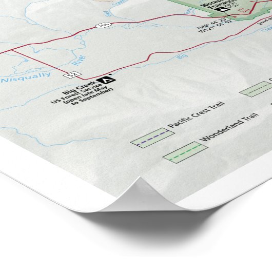 Poster Rainier-kaart koppelen (Hoek)