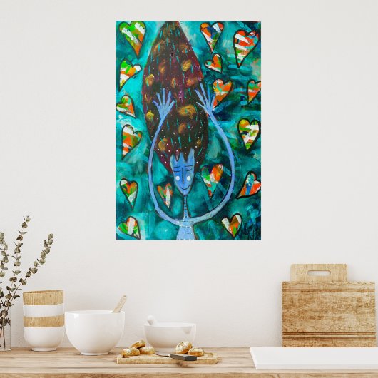 poster "Raining Love" (Keuken)