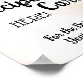 Poster Recipe Kaart kerstmis Vrijgezellenfeest pla (Hoek)