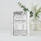 Poster reclame van "The Magic Flute" Briefkaart (Staand voorkant)