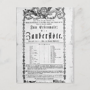 Poster reclame van "The Magic Flute" Briefkaart