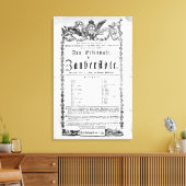 Poster reclame van "The Magic Flute" Canvas Afdruk (Insitu (Woonkamer))