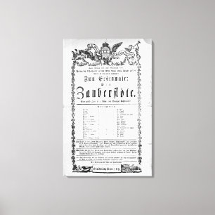 Poster reclame van "The Magic Flute" Canvas Afdruk