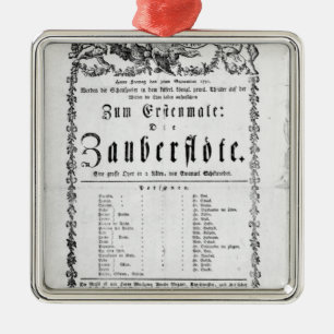Poster reclame van "The Magic Flute" Metalen Ornament
