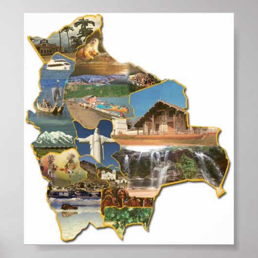 Poster recuerdo de Bolivia (Voorkant)