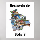 Poster recuerdo de Bolivia (Voorkant)