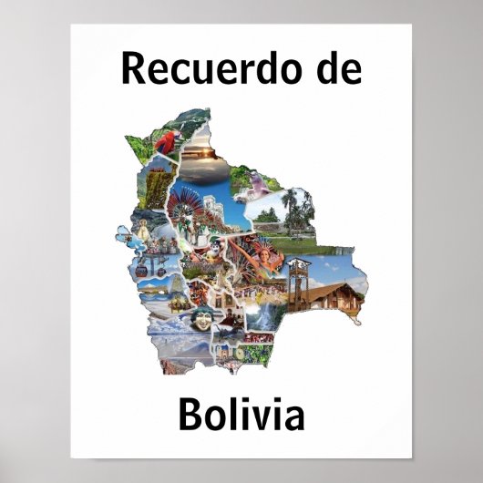 Poster recuerdo de Bolivia (Voorkant)
