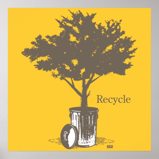 Poster recyclen bomen (Voorkant)