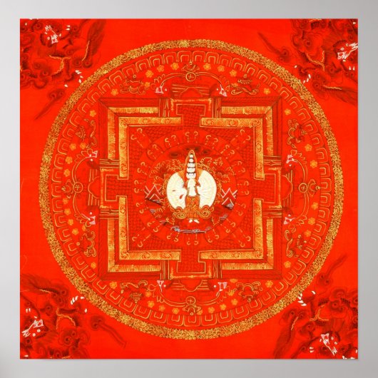 Poster Red Chenrezig (Voorkant)