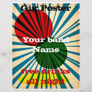 Poster Reg. stijl retrorstijl Flyer