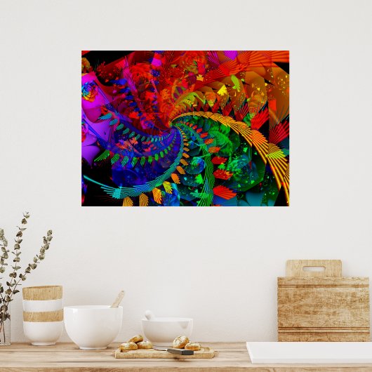 Poster regenboogbossen (Keuken)