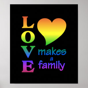 Poster regenboogfamilie