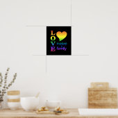 Poster regenboogfamilie (Keuken)