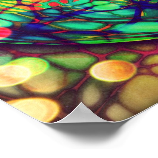 Poster regenbooghartslag met prijsopgave (Hoek)