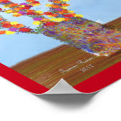 Poster regenboogkleurige bloemen (Hoek)