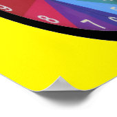 Poster regenboogklok met hartstilstand (Hoek)