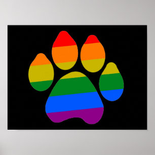 Poster regenboogpaws