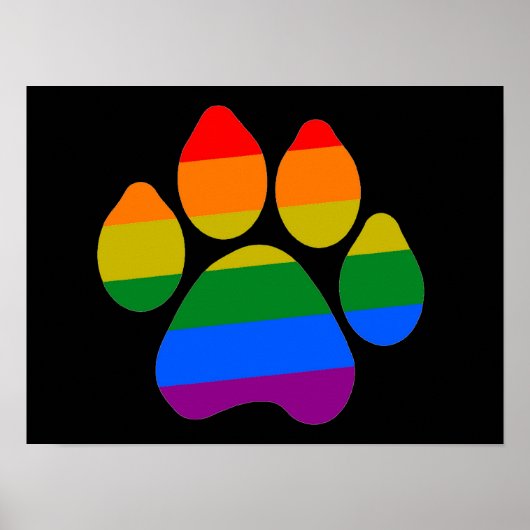 Poster regenboogpaws (Voorkant)