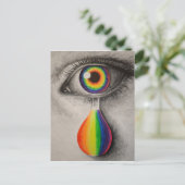 Poster regenboogscheuren briefkaart (Staand voorkant)