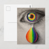 Poster regenboogscheuren briefkaart (Voorkant / Achterkant)