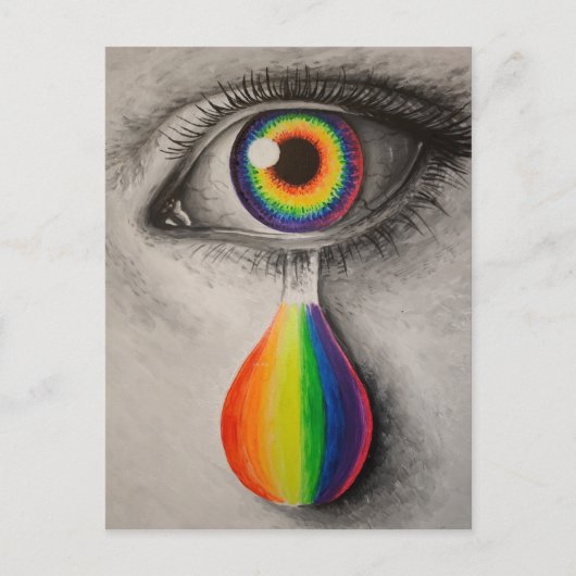Poster regenboogscheuren briefkaart (Voorkant)