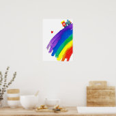 poster regenboogtrein (Keuken)