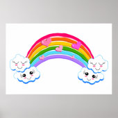 Poster regenboogwolken (Voorkant)