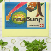 poster, regio Jungfrau, Zwitserland Theedoek (Gevouwen)