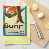 poster, regio Jungfrau, Zwitserland Theedoek (Quarter Fold)