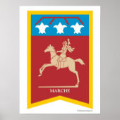 Poster regio Le Marche Italië (Voorkant)