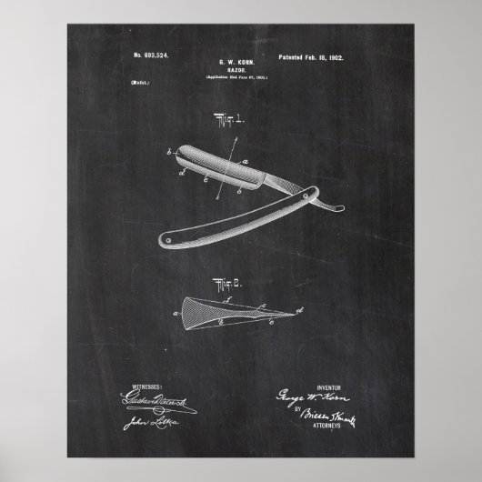 Poster Reight Razor Patent (Voorkant)