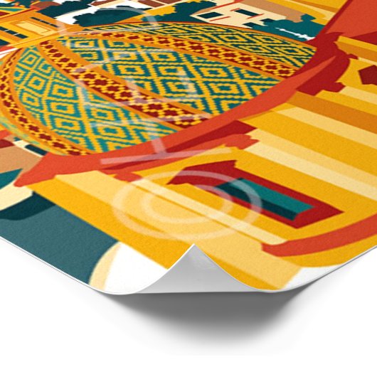 Poster - Reis naar Positano (Hoek)