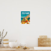 Poster - Reis naar Positano (Keuken)