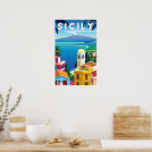 Poster - Reis naar Sicilië, Italië (Keuken)
