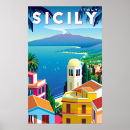 Poster - Reis naar Sicilië, Italië