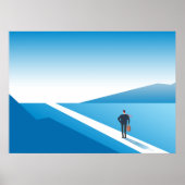 Poster Reisblauw weg (Voorkant)