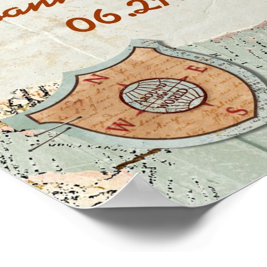 Poster reiskaart (Hoek)