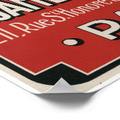 Poster reislabel Parijs Vintage (Hoek)