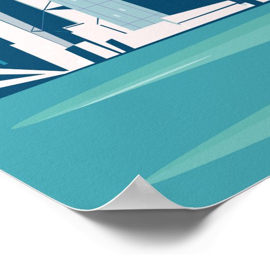 Poster reisposter Hongkong (Hoek)